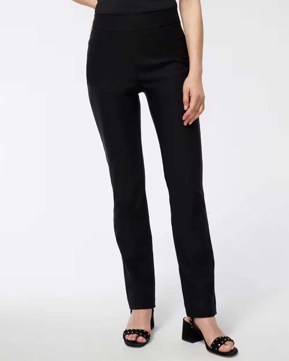 NEW Chicos So Slimming Brigitte Black Slim Ankle Pants Womens 0.5R US 6